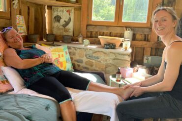 Après-midi bien-être au jardin au Grenier Juteux a Châteauponsac